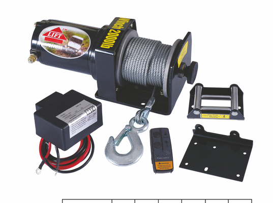 Roller fairlead Electric handy 2000 lb UTV Winch / Winches